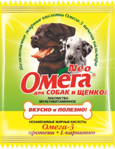 Омега Neo витамины для собак и щенков с протеином и L-карнитином (саше)